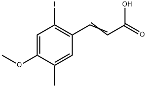 3-(2-Iodo-4-methoxy-5-methylphenyl)-2-propenoic acid Structure