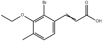 3-(2-Bromo-3-ethoxy-4-methylphenyl)-2-propenoic acid Structure