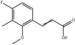 3-(4-Fluoro-2-methoxy-3-methylphenyl)-2-propenoic acid Structure