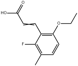 3-(6-Ethoxy-2-fluoro-3-methylphenyl)-2-propenoic acid Structure