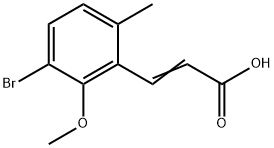 3-(3-Bromo-2-methoxy-6-methylphenyl)-2-propenoic acid Structure