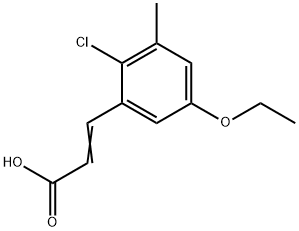 3-(2-Chloro-5-ethoxy-3-methylphenyl)-2-propenoic acid Structure