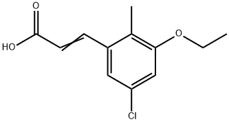 3-(5-Chloro-3-ethoxy-2-methylphenyl)-2-propenoic acid Structure