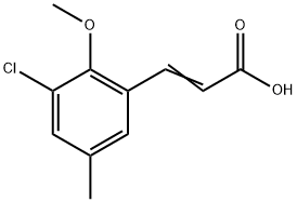 2-Propenoic acid, 3-(3-chloro-2-methoxy-5-methylphenyl)- Structure