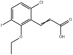 3-(6-Chloro-2-ethoxy-3-iodophenyl)-2-propenoic acid Structure