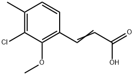 3-(3-Chloro-2-methoxy-4-methylphenyl)-2-propenoic acid Structure