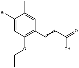 3-(4-Bromo-2-ethoxy-5-methylphenyl)-2-propenoic acid Structure