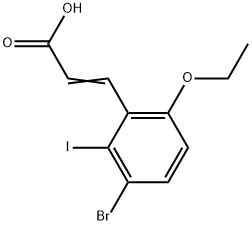 3-(3-Bromo-6-ethoxy-2-iodophenyl)-2-propenoic acid Structure