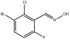 (E)-3-bromo-2-chloro-6-fluorobenzaldehyde oxime Structure