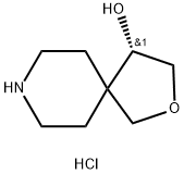 2-Oxa-8-azaspiro[4.5]decan-4-ol, hydrochloride (1:1), (4S)- 구조식 이미지