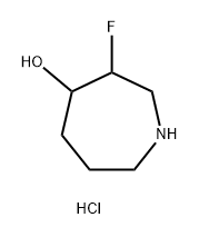 1H-Azepin-4-ol, 3-fluorohexahydro-, hydrochloride (1:1) Structure