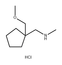 1-(1-(Methoxymethyl)cyclopentyl)methanamine hydrochloride Structure