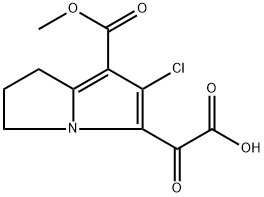 1H-Pyrrolizine-5-acetic acid, 6-chloro-2,3-dihydro-7-(methoxycarbonyl)-α-oxo- Structure