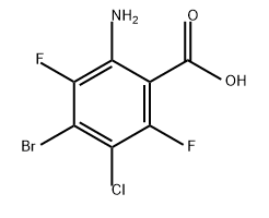 2-amino-4-bromo-5-chloro-3,6-difluoro Benzoic acid 구조식 이미지