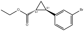 (1R,2R)-ethyl 2-(3-bromophenyl)cyclopropanecarboxylate Structure