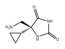 (R)-5-Aminomethyl-5-cyclopropyl-imidazolidine-2,4-dione Structure