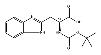N-α-(t-Butoxycarbonyl)-3-(benzimidazol-2-yl)-L-alanine Structure