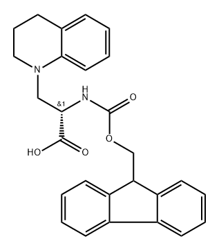 N-α-(9-Fluorenylmethoxycarbonyl)-3-(1,2,3,4-tetrahydroquinolin-1-yl)-L-alanine Structure