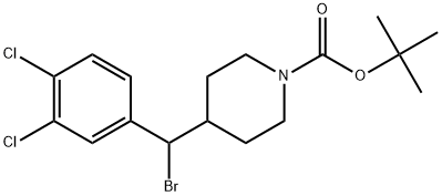 1,1-Dimethylethyl 4-bromo(3,4-dichlorophenyl)methyl-1-piperidinecarboxylate Structure