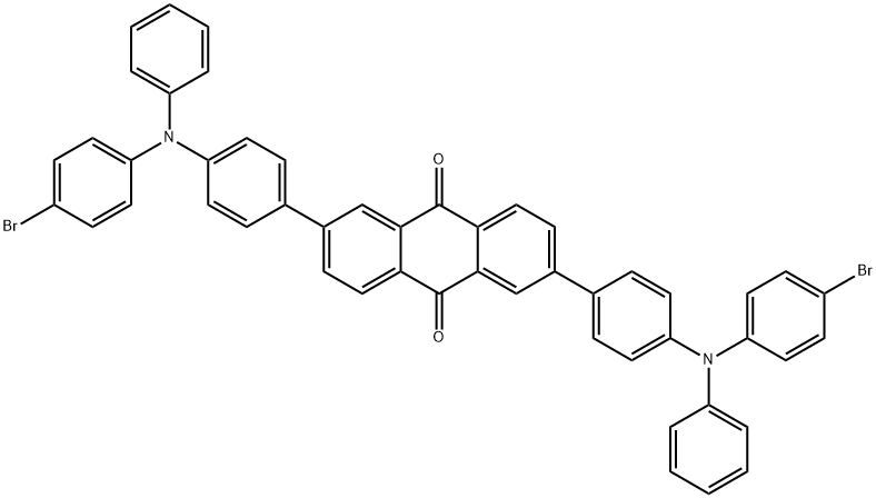 2,6-bis(4-((4-bromophenyl)(phenyl)amino)phenyl)anthracene-9,10-dione Structure