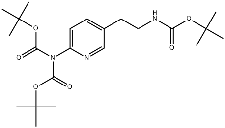 Imidodicarbonic acid, 2-[5-[2-[[(1,1-dimethylethoxy)carbonyl]amino]ethyl]-2-pyridinyl]-, 1,3-bis(1,1-dimethylethyl) ester 구조식 이미지