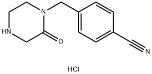 4-[(2-oxopiperazin-1-yl)methyl]benzonitrile hydrochloride Structure