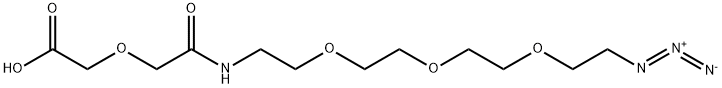 Acetic acid, 2-[(14-azido-2-oxo-6,9,12-trioxa-3-azatetradec-1-yl)oxy]- Structure