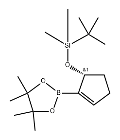 (R)-tert-Butyldimethyl((2-(4,4,5,5-tetramethyl-1,3,2-dioxaborolan-2-yl)cyclopent-2-en-1-yl)oxy)silane Structure