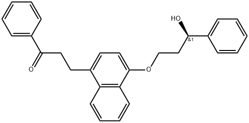 3-[4-[(3R)-3-Hydroxy-3-phenylpropoxy]-1-naphthalenyl]-1-phenyl-1-propanone Structure