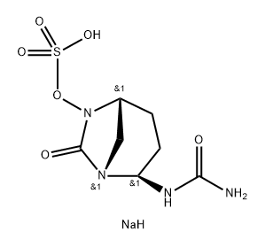 Sulfuric acid, mono [(1 R,2S,5R)-2-[(aminoca rbonyl)amino]-7-oxo-1 ,6-diazabicyclo[3.2.1 ] oct-6-yl] ester, sodium salt (1 : 1 ) 구조식 이미지