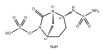 Sulfamide, N-[(1R,2R,5R)-7-oxo-6-(sulfooxy)-1, 6-diazabicyclo[3.2.1]oct-2-yl]-, sodium salt (1: 1) Structure