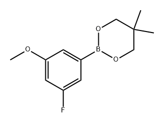 2-(3-fluoro-5-methoxyphenyl)-5,5-dimethyl-1,3,2-dioxaborinane Structure