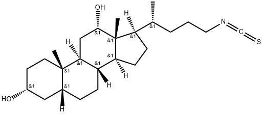 Cholane-3,12-diol, 24-isothiocyanato-, (3α,5β,12α)- Structure