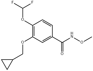 3-(Cyclopropylmethoxy)-4-(difluoromethoxy)-N-methoxybenzamide Structure