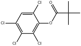 Propanoic acid, 2,2-dimethyl-, 2,3,4,6-tetrachlorophenyl ester Structure