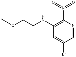 5-Bromo-N-(2-methoxyethyl)-2-nitropyridin-3-amine Structure