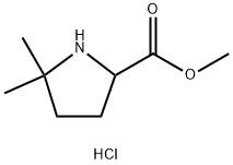 Proline, 5,5-dimethyl-, methyl ester, hydrochloride (1:1) Structure