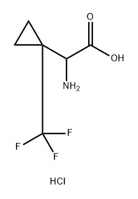 Cyclopropaneacetic acid, α-amino-1-(trifluoromethyl)-, hydrochloride (1:1) Structure