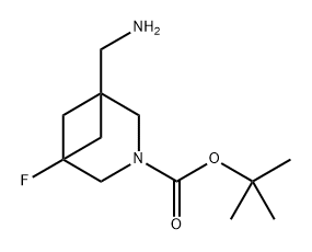 tert-butyl 1-(aminomethyl)-5-fluoro-3-azabicyclo[3.1.1]heptane-3-carboxylate Structure