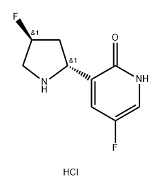 2(1H)-Pyridinone, 5-fluoro-3-[(2R,4S)-4-fluoro-2-pyrrolidinyl]-, hydrochloride (1:1) Structure