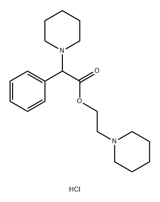 1-(alpha-(2-piperidinioethoxycarbonyl)benzyl)piperidinium dichloride  Structure