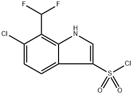 6-Chloro-7-(difluoromethyl)-1H-indole-3-sulfonyl chloride Structure