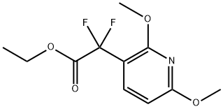 ethyl 2-(2,6-dimethoxypyridin-3-yl)-2,2-difluoroacetate Structure