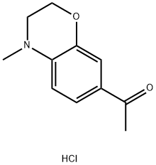 1-(4-methyl-3,4-dihydro-2H-benzo[b][1,4]oxazin-7-yl)ethan-1-one dihydrochloride Structure