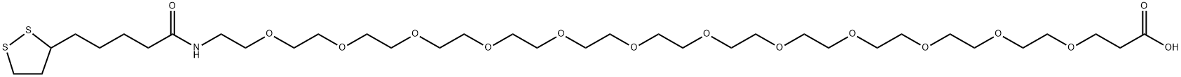 Lipoamido-PEG12-carboxylic Acid Structure