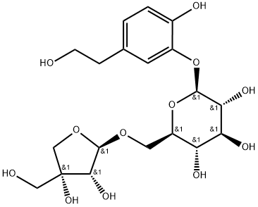 β-D-Glucopyranoside, 2-hydroxy-5-(2-hydroxyethyl)phenyl 6-O-D-apio-β-D-furanosyl- Structure