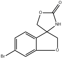 Spiro[benzofuran-3(2H),4'-oxazolidin]-2'-one, 6-bromo- 구조식 이미지