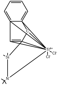 Titanium, dichloro[N-(1,1-dimethylethyl)-1-[(1,2,3,3a,7a-η)-1H-inden-2-yl]-1,1-dimethylsilanaminato(2-)-κN]- Structure