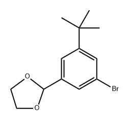 2-(3-bromo-5-(tert-butyl)phenyl)-1,3-dioxolane 구조식 이미지