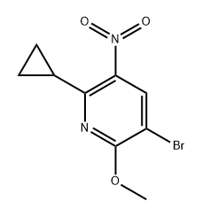 3-bromo-6-cyclopropyl-2-methoxy-5-nitropyridine Structure